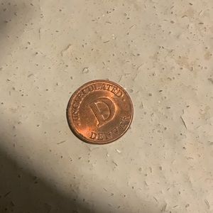 Denver mint D token “penny”
